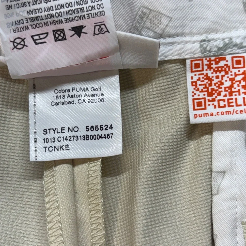 Puma Sportlifestyle Mens Golf Pants Tan Khaki 36x32 Performance Stretch Trousers